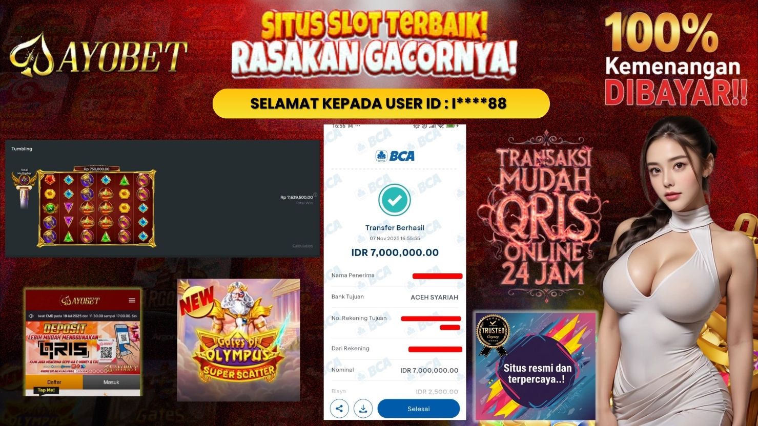 AYOBET JACKPOT SLOT GATES OF OLYMPUS SUPER SCATTER